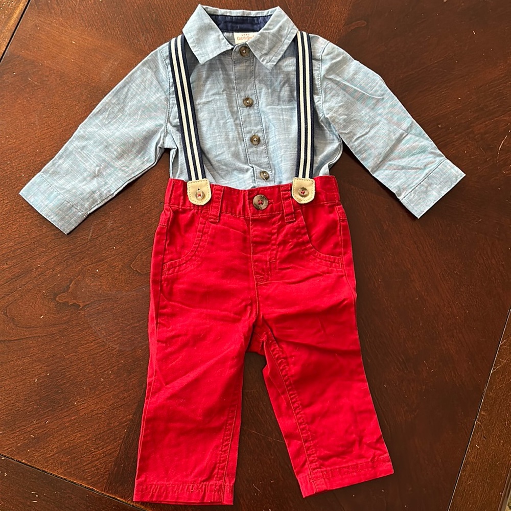 Cat & Jack 2 piece outfit- 3-6 months- boys.